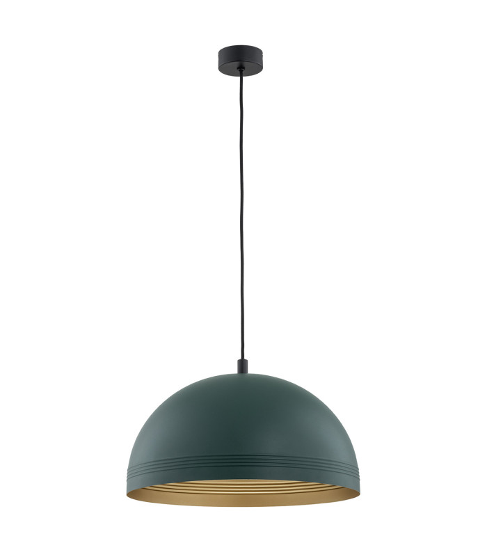 Bonita Dome Pendant Ceiling Light Green Gold Inside-2