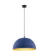 Bonita Dome Pendant Ceiling Light Navy Blue Gold Inside-1
