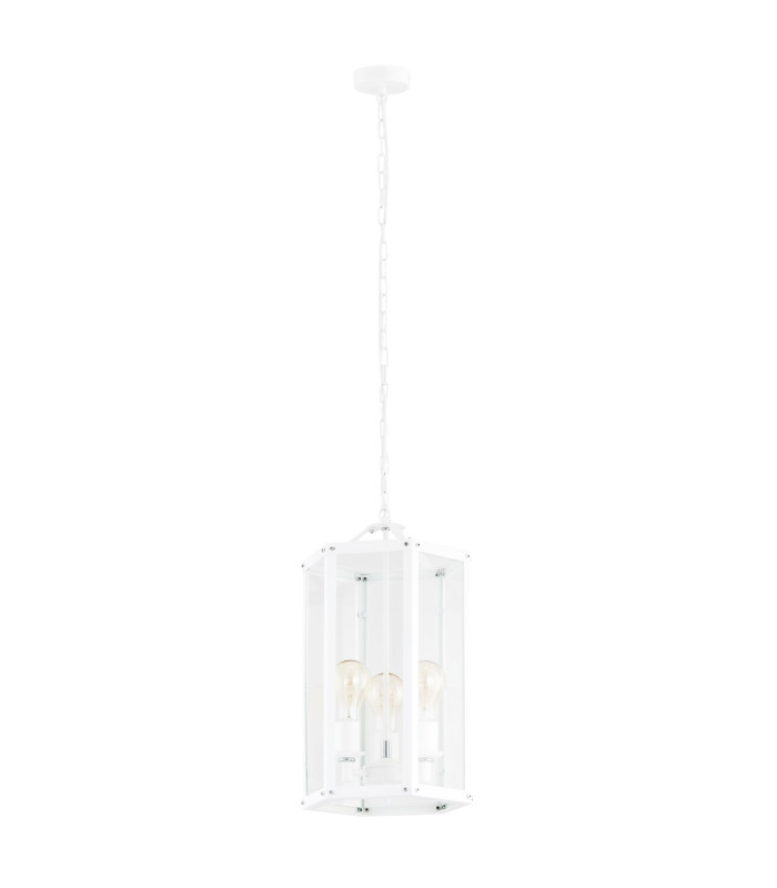 Bodrum Lanterns Pendant Ceiling 3 Light White Structure-1