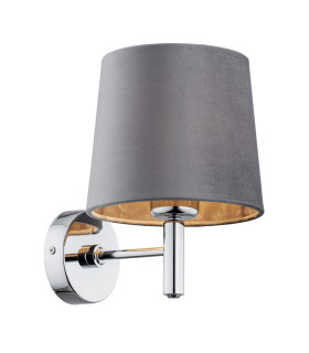 Bolzano Plus Wall Lamp With Shade Cream Chrome-1