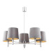 Bolzano Plus Multi Arm Pendant Ceiling 5 Light Cream Chrome-1