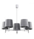 Bolzano Plus Multi Arm Pendant Ceiling 5 Light Cream Chrome-2