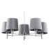 Bolzano Plus Multi Arm Pendant Ceiling 5 Light Cream Chrome-3