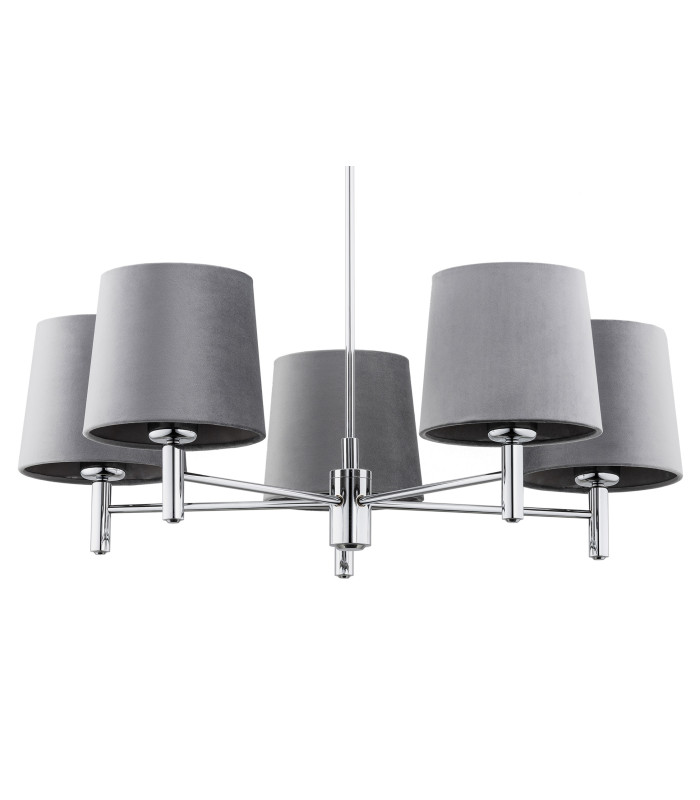 Bolzano Plus Multi Arm Pendant Ceiling 5 Light Cream Chrome-3