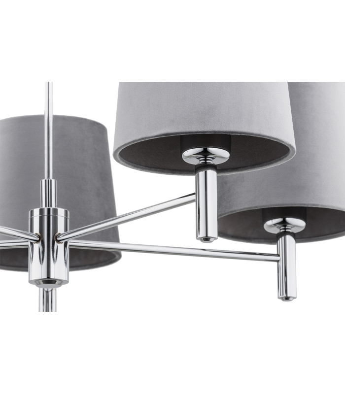 Bolzano Plus Multi Arm Pendant Ceiling 5 Light Cream Chrome-4