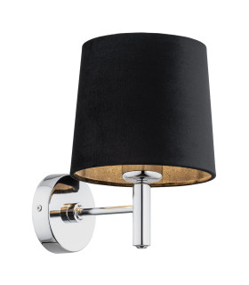 Bolzano Plus Wall Lamp With Shade Dark Grey Chrome-1