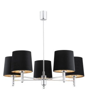 Bolzano Plus Multi Arm Pendant Ceiling 5 Light Dark Grey Chrome-1