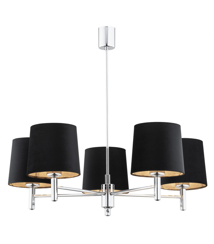 Bolzano Plus Multi Arm Pendant Ceiling 5 Light Dark Grey Chrome-1