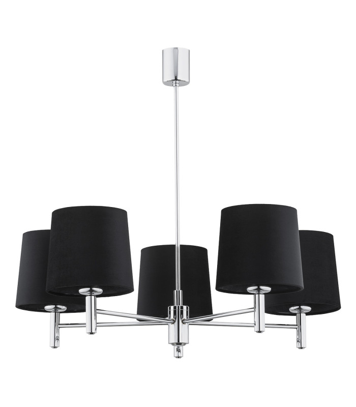 Bolzano Plus Multi Arm Pendant Ceiling 5 Light Dark Grey Chrome-2