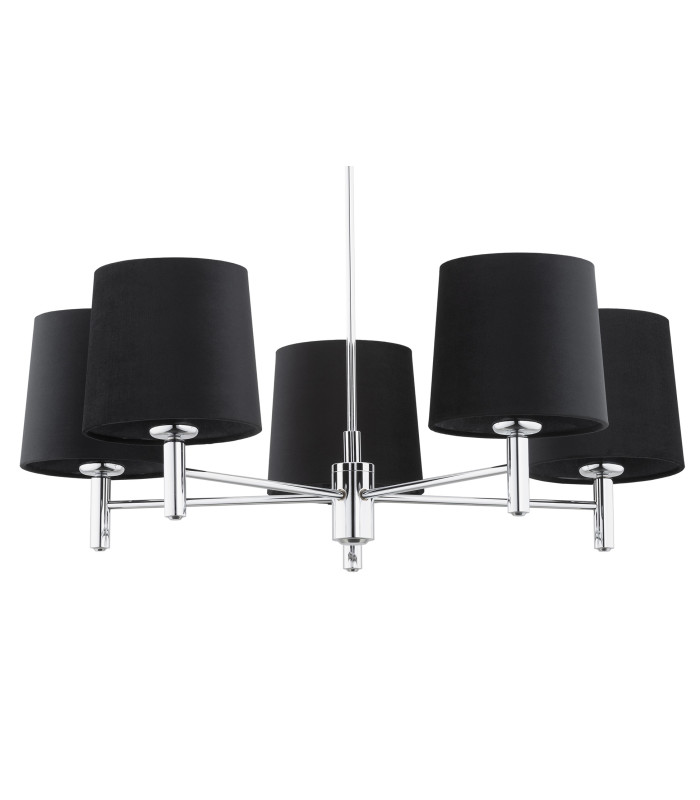 Bolzano Plus Multi Arm Pendant Ceiling 5 Light Dark Grey Chrome-3