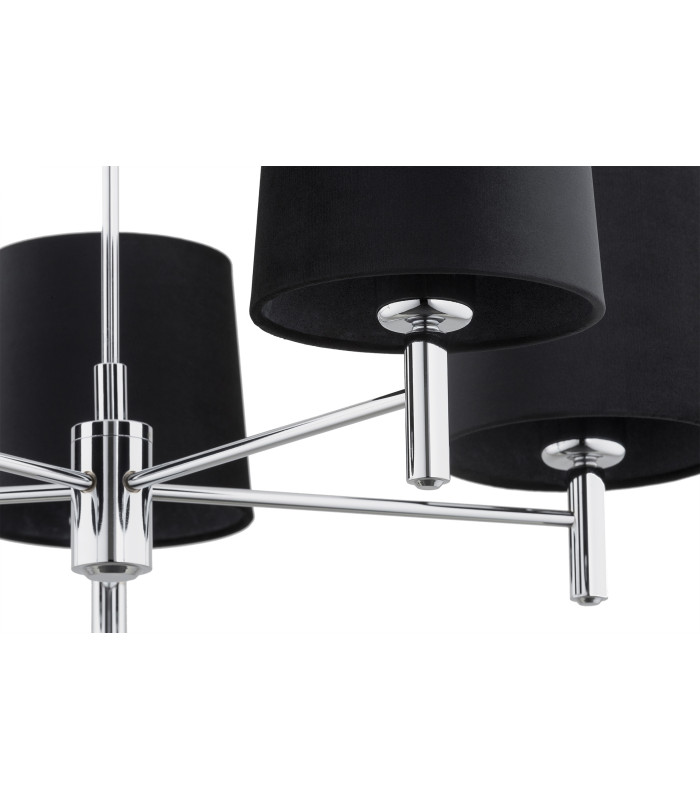Bolzano Plus Multi Arm Pendant Ceiling 5 Light Dark Grey Chrome-4