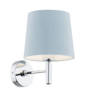 Bolzano Wall Lamp With Shade Blue Chrome-1