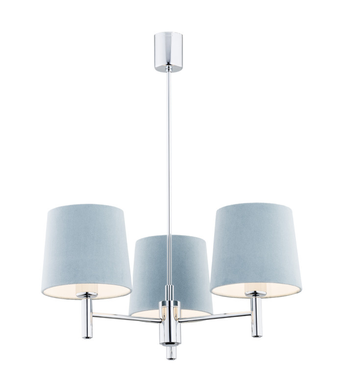 Bolzano Multi Arm Pendant Ceiling 3 Light Blue Chrome-1