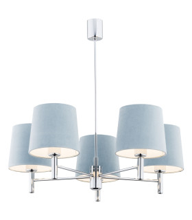 Bolzano Multi Arm Pendant Ceiling 5 Light Blue Chrome-1