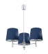 Bolzano Multi Arm Pendant Ceiling 3 Light Navy Blue Chrome-1