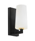 Camelot Plus Wall Lamp With Shade Opal Matt Black Matt