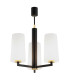 Camelot Plus Multi Arm Pendant Ceiling 3 Light Opal Matt Black Matt