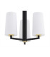 Camelot Plus Multi Arm Pendant Ceiling 3 Light Opal Matt Black Matt