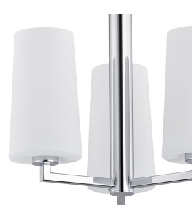 Camelot Multi Arm Pendant Ceiling 3 Light Chrome Base Glass Opal Matt-2