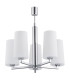 Camelot Multi Arm Pendant Ceiling 5 Light Chrome Base Glass Opal Matt-1