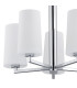 Camelot Multi Arm Pendant Ceiling 5 Light Chrome Base Glass Opal Matt-2