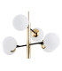 Cameron Globe Pendant Ceiling 8 Light Opal Matt Black Structure Brass Steel-2