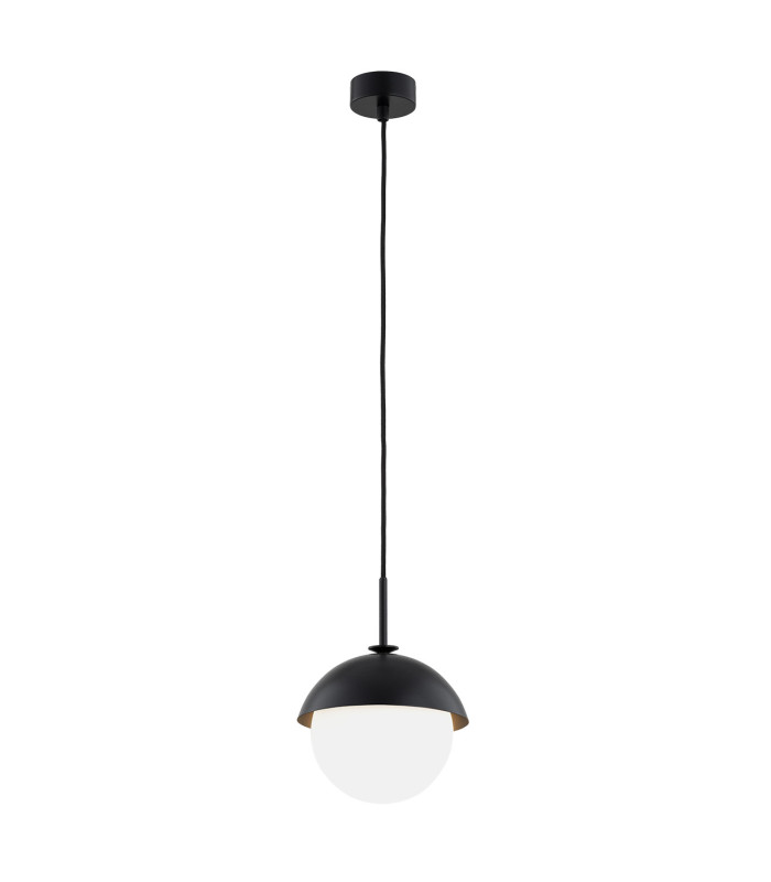 Cappello Globe Pendant Ceiling Light Opal Matt Black-1