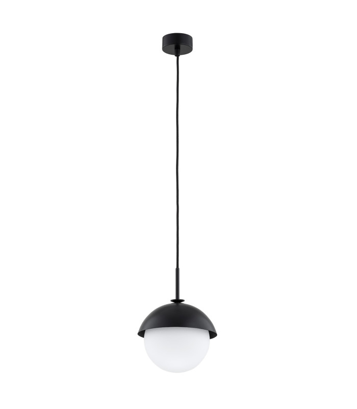 Cappello Globe Pendant Ceiling Light Opal Matt Black-2
