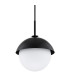 Cappello Globe Pendant Ceiling Light Opal Matt Black-3