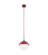 Cappello Globe Pendant Ceiling Light Opal Matt Red-1