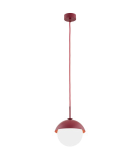 Cappello Globe Pendant Ceiling Light Opal Matt Red-1