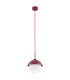 Cappello Globe Pendant Ceiling Light Opal Matt Red-2