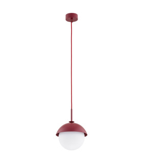 Cappello Globe Pendant Ceiling Light Opal Matt Red-2