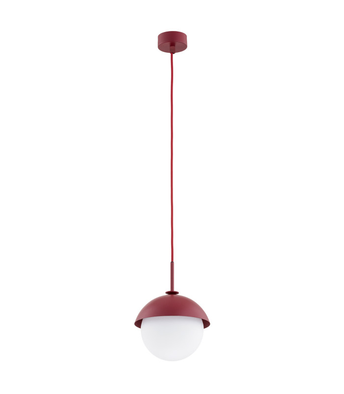 Cappello Globe Pendant Ceiling Light Opal Matt Red-2
