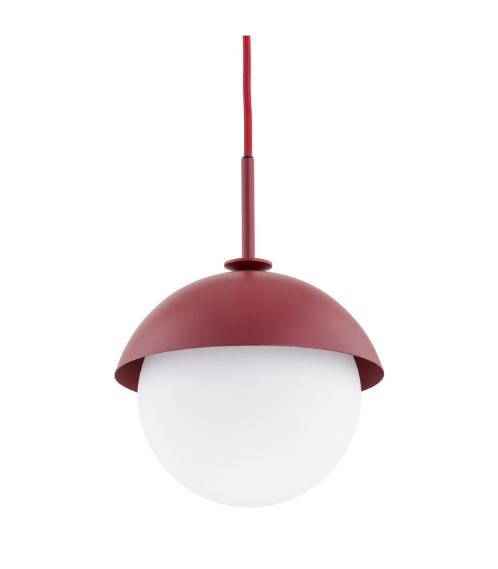 Cappello Globe Pendant Ceiling Light Opal Matt Red-3