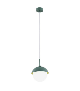 Cappello Globe Pendant Ceiling Light Opal Matt Green-1