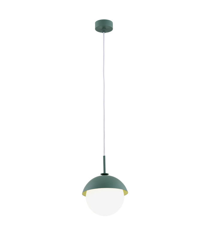 Cappello Globe Pendant Ceiling Light Opal Matt Green-1