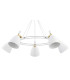 Charlotte Multi Arm Pendant Ceiling 5 Light White Structure Brass Elements-3