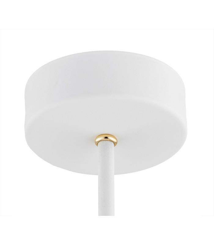 Charlotte Multi Arm Pendant Ceiling 5 Light White Structure Brass Elements-6