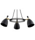 Charlotte Multi Arm Pendant Ceiling 3 Light Black Structure Brass Elements-3