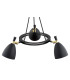 Charlotte Multi Arm Pendant Ceiling 3 Light Black Structure Brass Elements-4