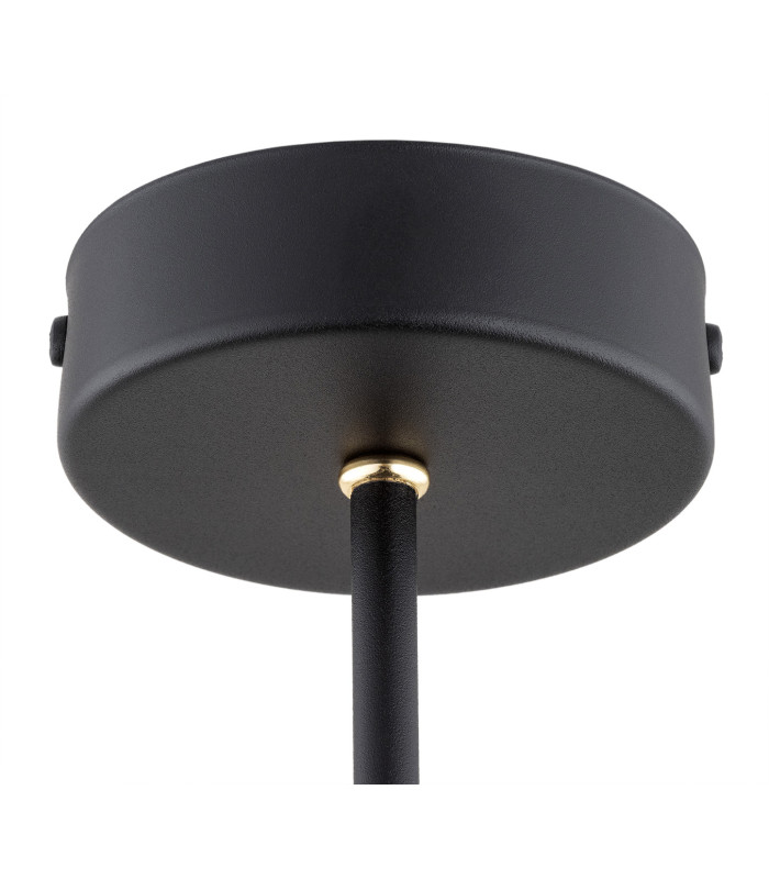 Charlotte Multi Arm Pendant Ceiling 3 Light Black Structure Brass Elements-5