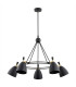 Charlotte Multi Arm Pendant Ceiling 5 Light Black Structure Brass Elements-3