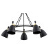 Charlotte Multi Arm Pendant Ceiling 5 Light Black Structure Brass Elements-4