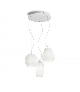 3 Light Cluster Ceiling Pendant White - 1