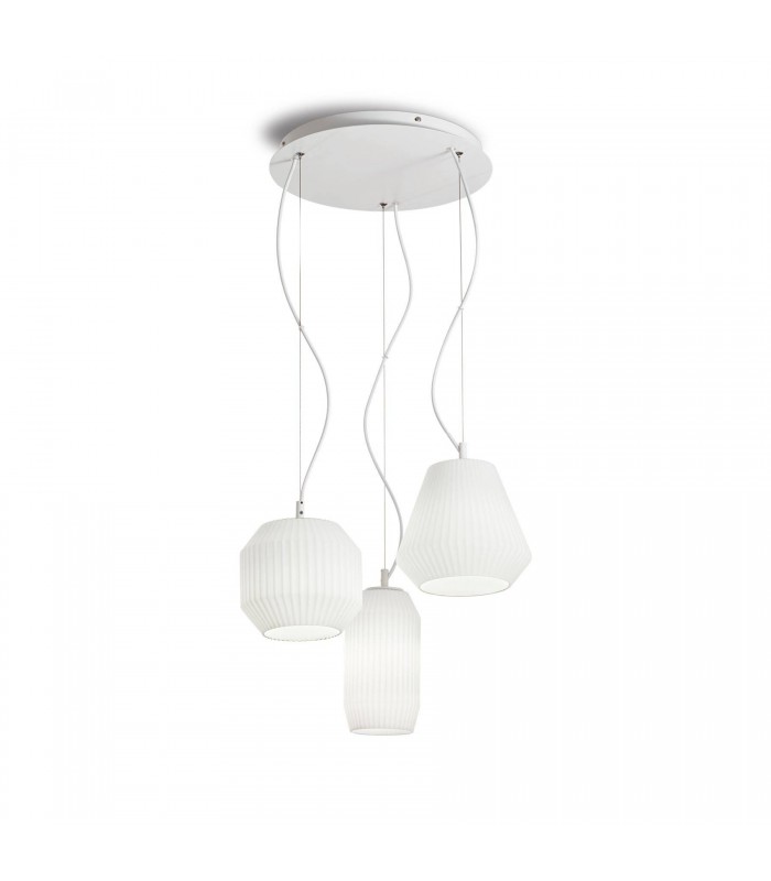 3 Light Cluster Ceiling Pendant White - 1