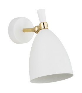 Charlotte Dome Wall Lamp White Structure Brass Elements-2