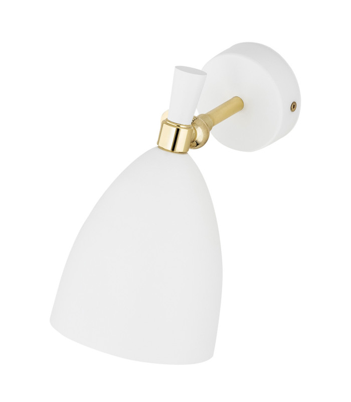 Charlotte Dome Wall Lamp White Structure Brass Elements-3