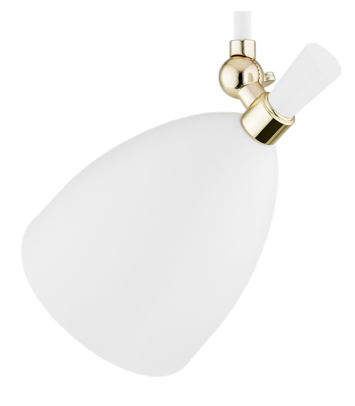Charlotte Single Spotlight White Structure Brass Elements-4