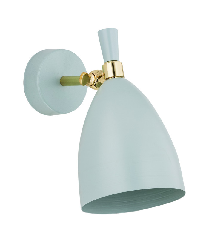 Charlotte Dome Wall Lamp Blue Matt Brass Elements-2